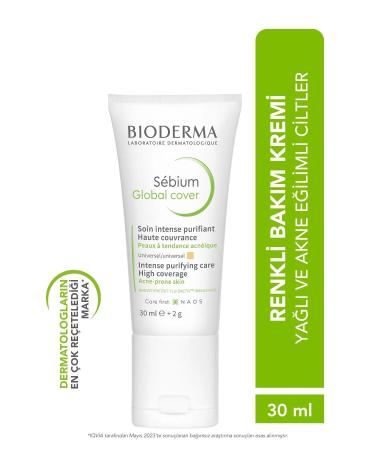 Bioderma Sebium Global Cover 30 ml + Bioderma Sebium Pore Refiner 30 ml Care Cream