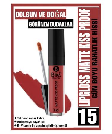 biie NewYork HD Long-Lasting Matte LIQUID MATTE Lipstick Kiss Proof Lipgloss No:23