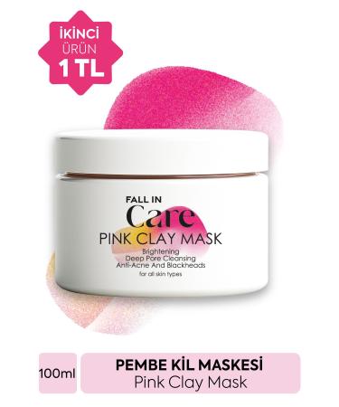 FALL IN CARE Pink Clay Mask Anti-Acne and Blackhead Purifying Pore Tightening Mask 100ml