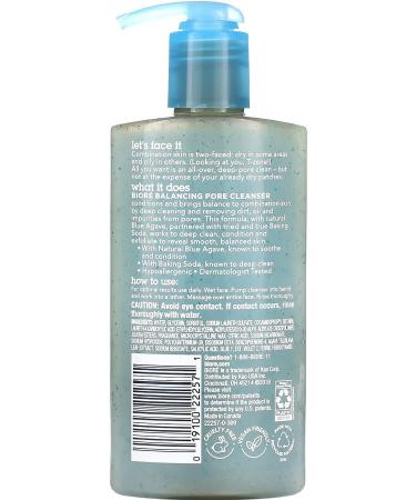 Biore Blue Agave + Baking Soda Oil-Free Pore Cleanser 200ml