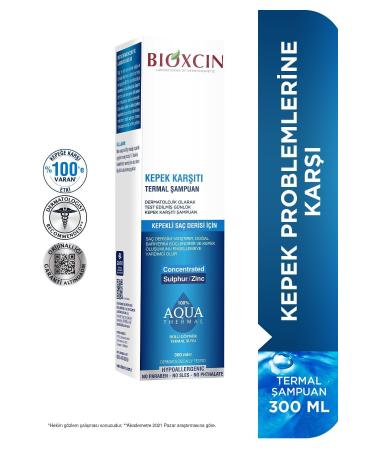 Bioxcin Aqua Thermal Anti-Dandruff Shampoo 300ml All Hair Types 4 Pack