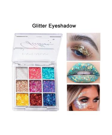 BIYUTREND High Quality 9 Glitter Palette Long Lasting and Durable Eyeshadow Palette