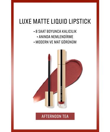 Bobbi Brown Soft Finish and Instant Moisture Skin Care Liquid Matte Lipstick - Afternoon Tea - 6ml