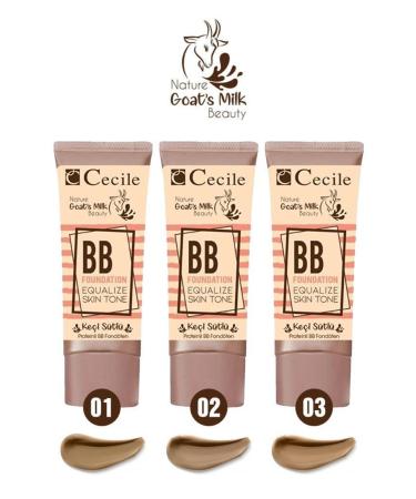 Cecile Goat Milk Bb Foundation Set 01-02-03