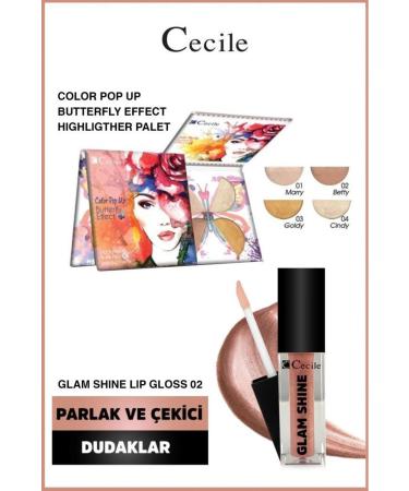 Cecile Illuminating Palette-Glam Shine 02 Lipstick Set