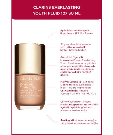 Clarins Everlasting Youth Fluid 107 RP 30 ml Foundation