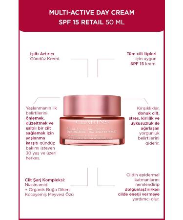 Clarins MULTI-ACTIVE DAY CREAM SPF 15 50ML - DAY CREAM SPF 15 DEMBA5127