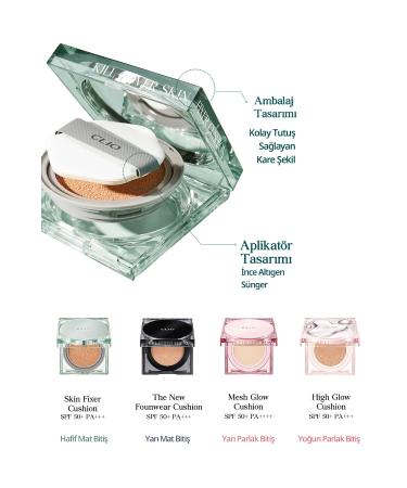 CLIO All Day Long Lasting Matte Cushion Foundation CLIO Kill Cover Skin Fixer Cushion (21C Lingerie) SPF50+ PA+++ - Buy Online on GoSupps.com
