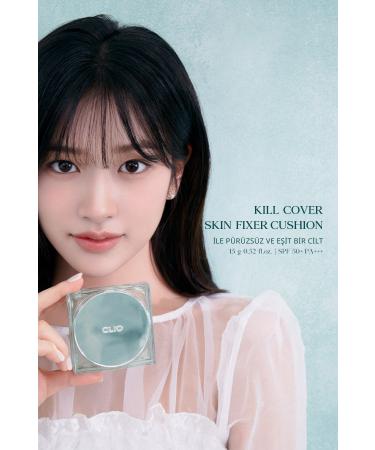 CLIO All Day Long Lasting Matte Cushion Foundation CLIO Kill Cover Skin Fixer Cushion (17C Fair) SPF50+ PA+++ - Buy Online on GoSupps.com