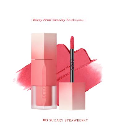 CLIO Smooth and Velvety Textured Natural Looking Tint CLIO Chiffon Blur Tint (21 Sugary Strawberry)