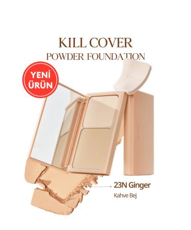 CLIO Lightweight Smooth Matte Finish Powder Foundation CLIO Kill Cover Powder Foundation (23N Ginger)