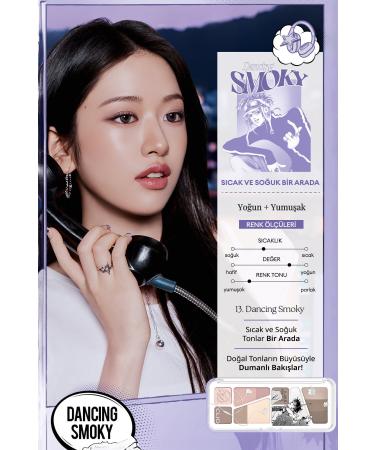 CLIO Light Textured Intense Color Eyeshadow Palette CLIO Pro Eye Palette Air (13 Dancing Smoky)