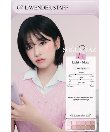 CLIO Light Textured Intense Color Eyeshadow Palette Clio Pro Eye Palette Air (07 Lavender Staff)