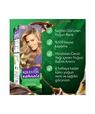 Wella Koleston Naturals Hair Dye 8/1 Light Ash Blonde - Buy Online on GoSupps.com