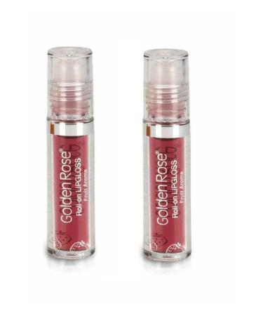 Golden Rose Fruit Lip Gloss - Roll On Lipgloss Strawberry (3 Pieces)