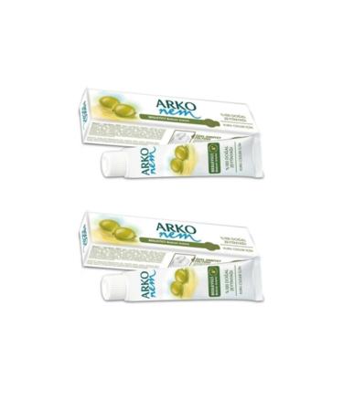 Arko 2 Pieces Natural Olive Oil Hand and Body Care Cream 20 cc