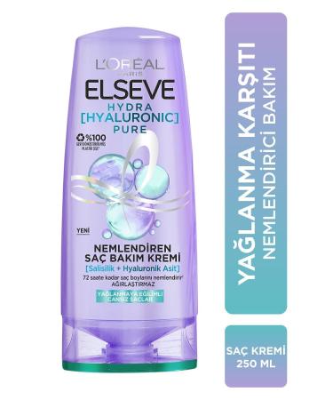 Elseve Hydra hyaluronic Pure Salicylic Acid Anti-Oily Moisturizing Conditioner 250ml