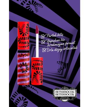 NYX Professional Makeup Beetlejuice Special Collection Lip Gloss - 03 Purple + Red - Buy Online on GoSupps.com