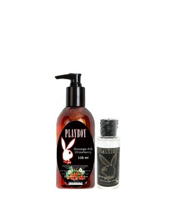 Playboy Aromatherapy Strawberry Massage Oil 120 Ml + Natural Aromatic Massage Body Massage Oil 50 Ml