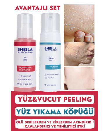 Sheila Health Solutions Instant Exfoliating Renewing Brightening Body Face Scrub and Facial Foam