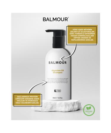 BALMOUR Abyssinian Oil Repair Keratin Shampoo 400 ml - Buy Online on GoSupps.com