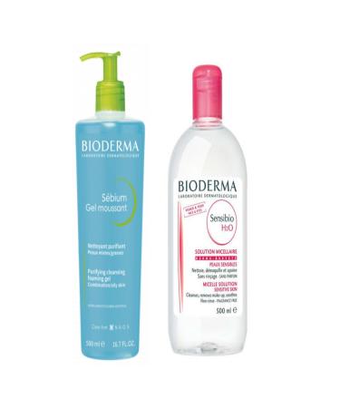 Bioderma Sebium Foaming Gel 500 ml & Sens bio H2o 500ml