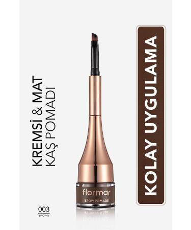 Flormar Intense Pigmented Permanent Eyebrow Pomade - Brow Pomade - 003 Brown - 8690604572205