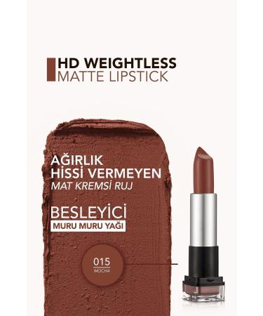 Flormar Light Texture Matte Lipstick (DARK BROWN) - Hd Weightless Matte Lipstick - 015 Mocha - 8690604518708 - Buy Online on GoSupps.com