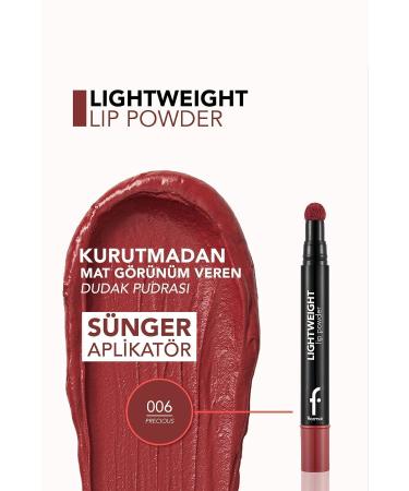 Flormar Lightweight Matte Lip Powder (Pink) - Lightweight Lip Powder - 006 Precious - 8682536007481 - Buy Online on GoSupps.com