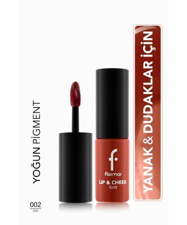 Flormar Long-Lasting Gel Tint (PINK) - Lip & Cheek Tint - 002 Kiss Lip & Cheek - 8682536066891