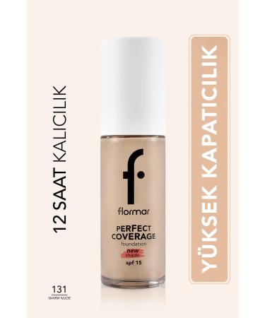 Flormar Perfect Coverage Intensive Concealer Water Based Foundation (PINK UNDERTONE) -131 Warm Nude -8682536070553