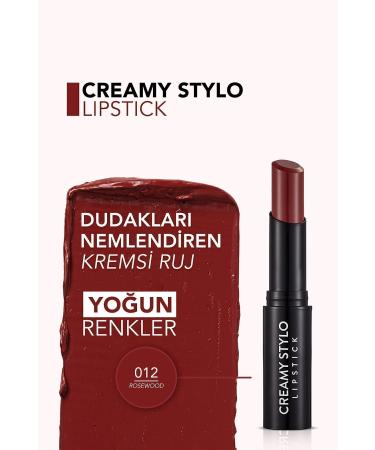 Flormar Semi Glossy Stick Lipstick- Creamy Stylo Lipstick -012 Rosewood-8682536013727