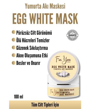 For You Gold Egg White Pore Tightening and Blackhead Removal Helping Egg Mask 100 ml - Buy Online on GoSupps.com