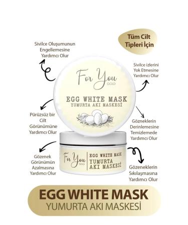 For You Gold Egg White Pore Tightening and Blackhead Removal Helping Egg Mask 100 ml - Buy Online on GoSupps.com