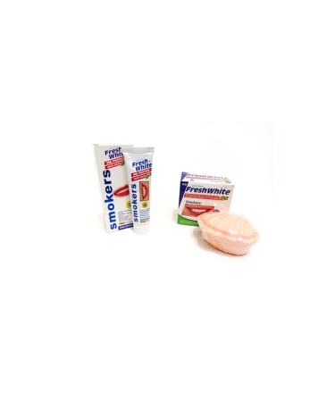 Fresh White Fresh White Smokers Toothpaste 90gr Teeth Polishing and Whitening Care Powder 50gr