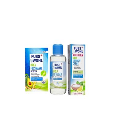 Fusswohl Foot Mask Sock 1 Piece + Urea Foot Bath 200 Ml + Moisturizing Foot Care Cream 75 Ml