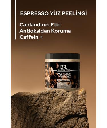 Black Red Br Espresso and Caffeine Facial Peeling - Antioxidant Effective Revitalizing and Facial Peeling - 500 ml - Buy Online on GoSupps.com
