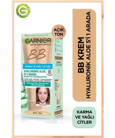 Garnier Hyaluronic Aloe Miraculous Skin Perfector 5 in 1 Care Cream Light Tone 50ml