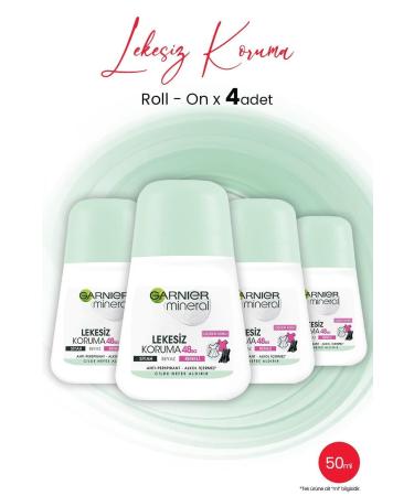 Garnier Garnier Mineral Roll On Spotless Protection 48 Hours 50 ML x 4 Pieces