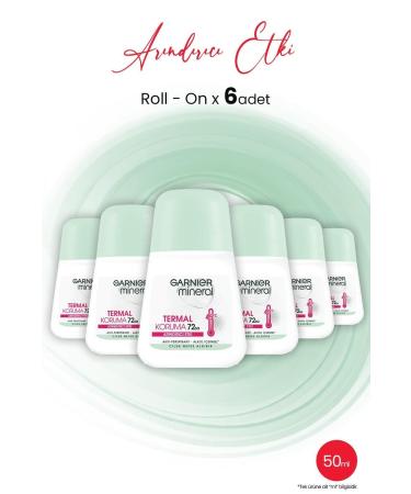Garnier Mineral Roll-On Thermal Protection 72 Hours 50 ml x 6 Pieces