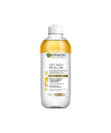 Garnier Skin Naturals Dual Phase Micellar Flawless Make-Up Remover Water 400 ml 1 Pack (1 X 400 Ml)