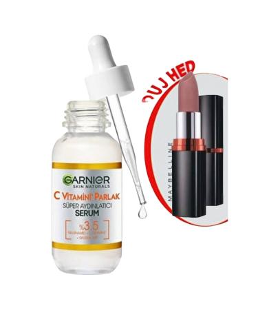 Garnier Vitamin C Brilliant Super Brightening Serum 30ml Maybelline New York Color Show M304 Lipstick