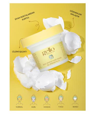 GELLO 2 Pieces Pore Tightening Egg White Mask - Egg White Pore Mask 2 Pack - Buy Online on GoSupps.com