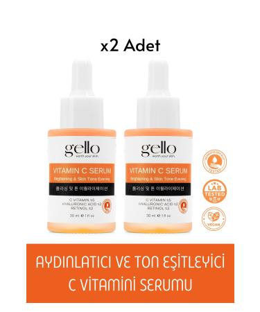 GELLO 2-Pack Vitamin C Tone Equalizing Serum (Retinol 2% + Vitamin C 5%) 2 Pieces