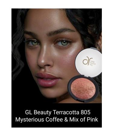 GL Beauty Terracotta Blush 805 Mysterious Coffee & Mix Of Pink