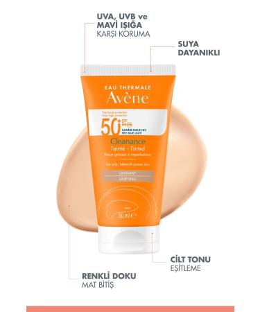 Avene Cleanance Tinted SPF 50+ Tinted Sunscreen for Oily and Acne Prone Skin 50 ml x2 - Buy Online on GoSupps.com