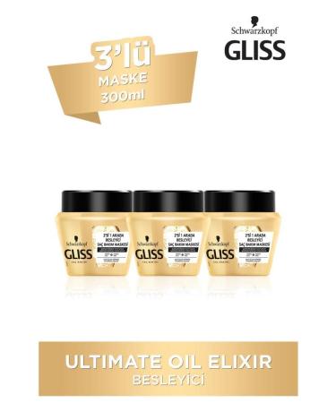 Gliss Ultimate Oil Elixir Mask 300 Ml X 3 Pieces