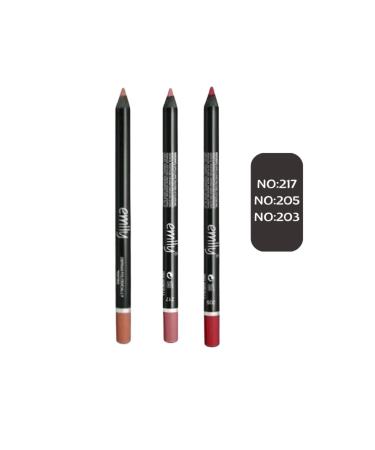 Golden Rose Emily Lip Pencil 3 'Plus No:203-205-217 Eml-3lu