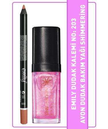 Golden Rose Emily Lip Pencil No: 203 - Avon True Lip Oil Lip Care Oil Shimmering Petal - 7ml