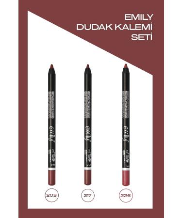 Golden Rose Emily Lip Pencil Set of 3 No:203-217-226